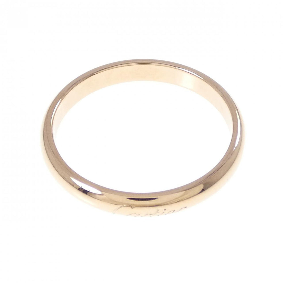 Cartier C de Cartier 18K Rose Gold Ring – top view