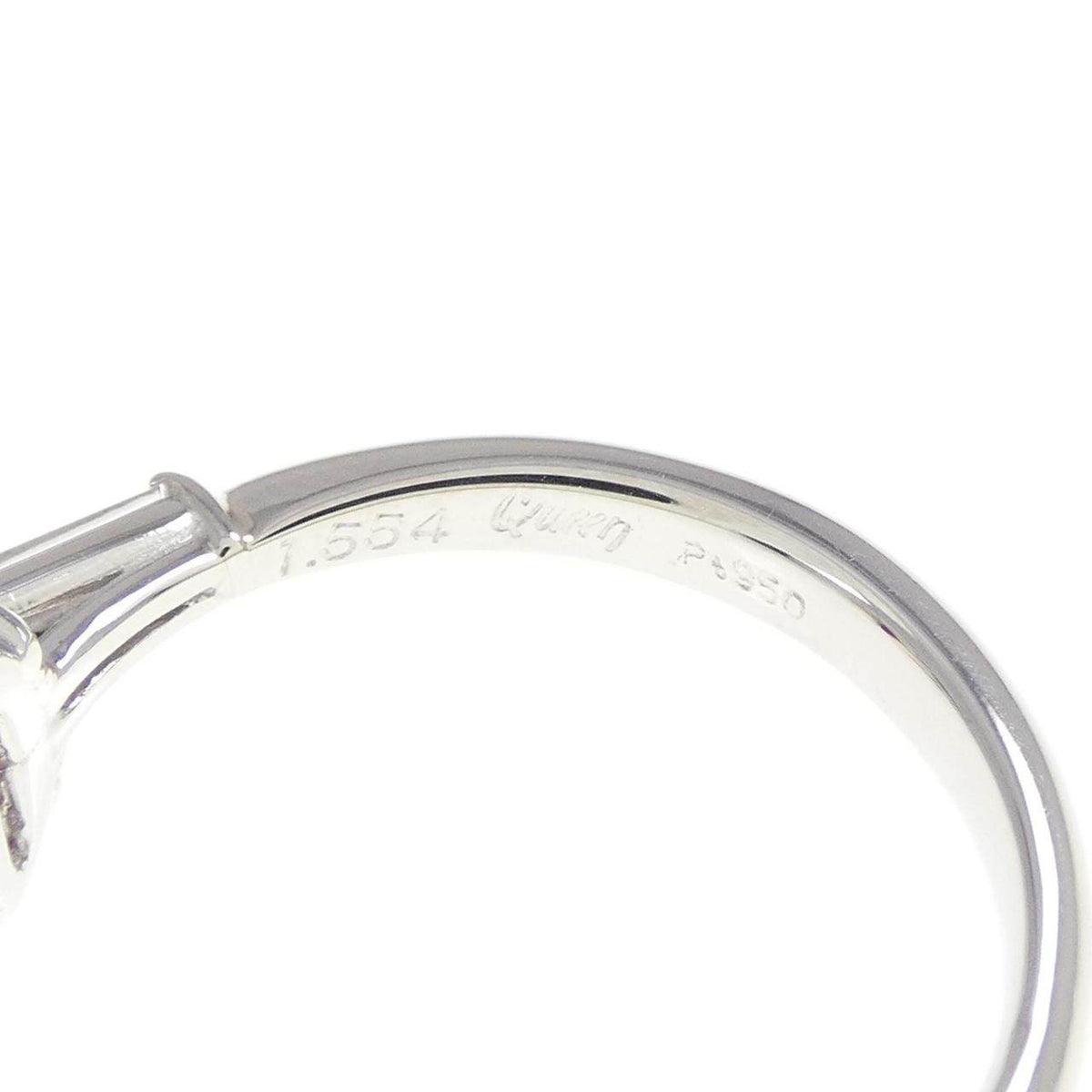 Queen Platinum Diamond Ruby Ring – inside band