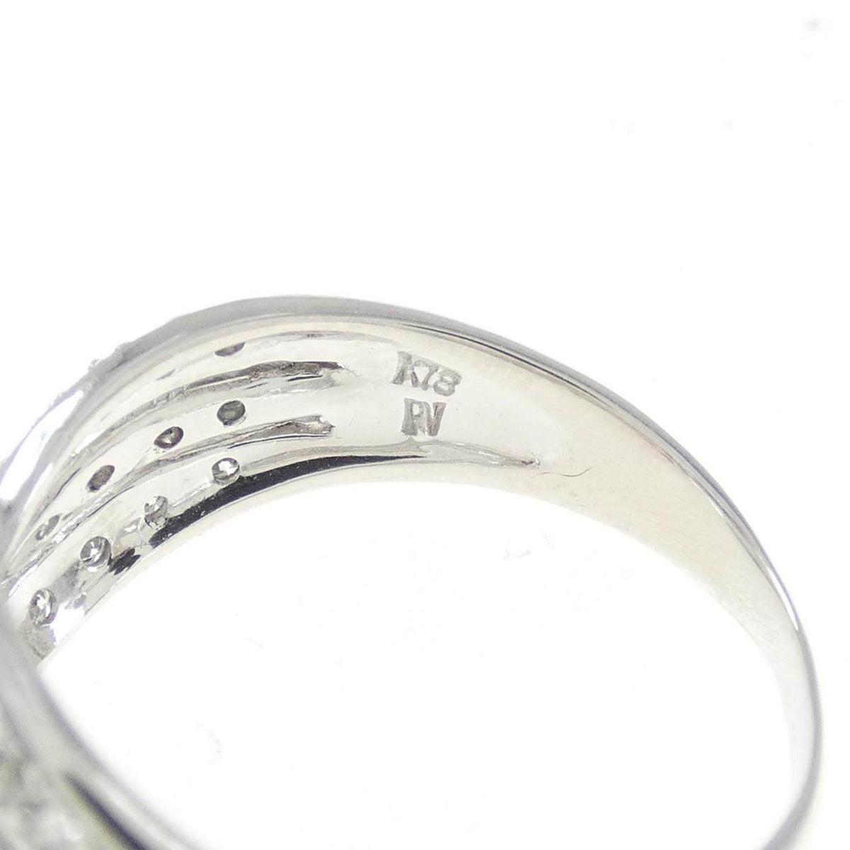 Ponte Vecchio 18K White Gold Tourmaline Diamond Ring – inside band