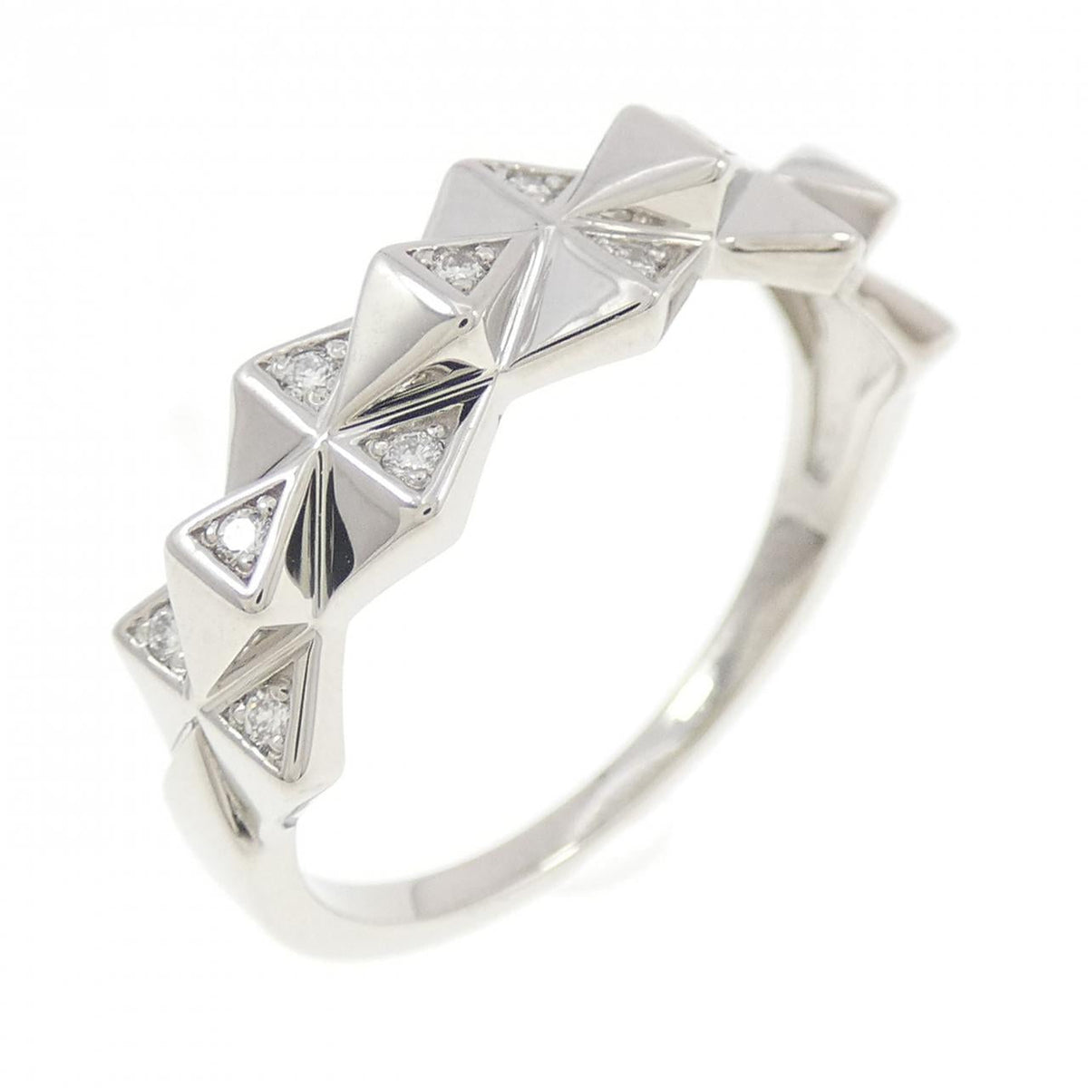 GSTV Platinum Diamond Ring – front view