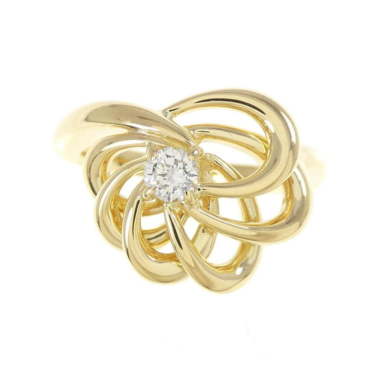 Queen 18K Yellow Gold Diamond Ring – side view