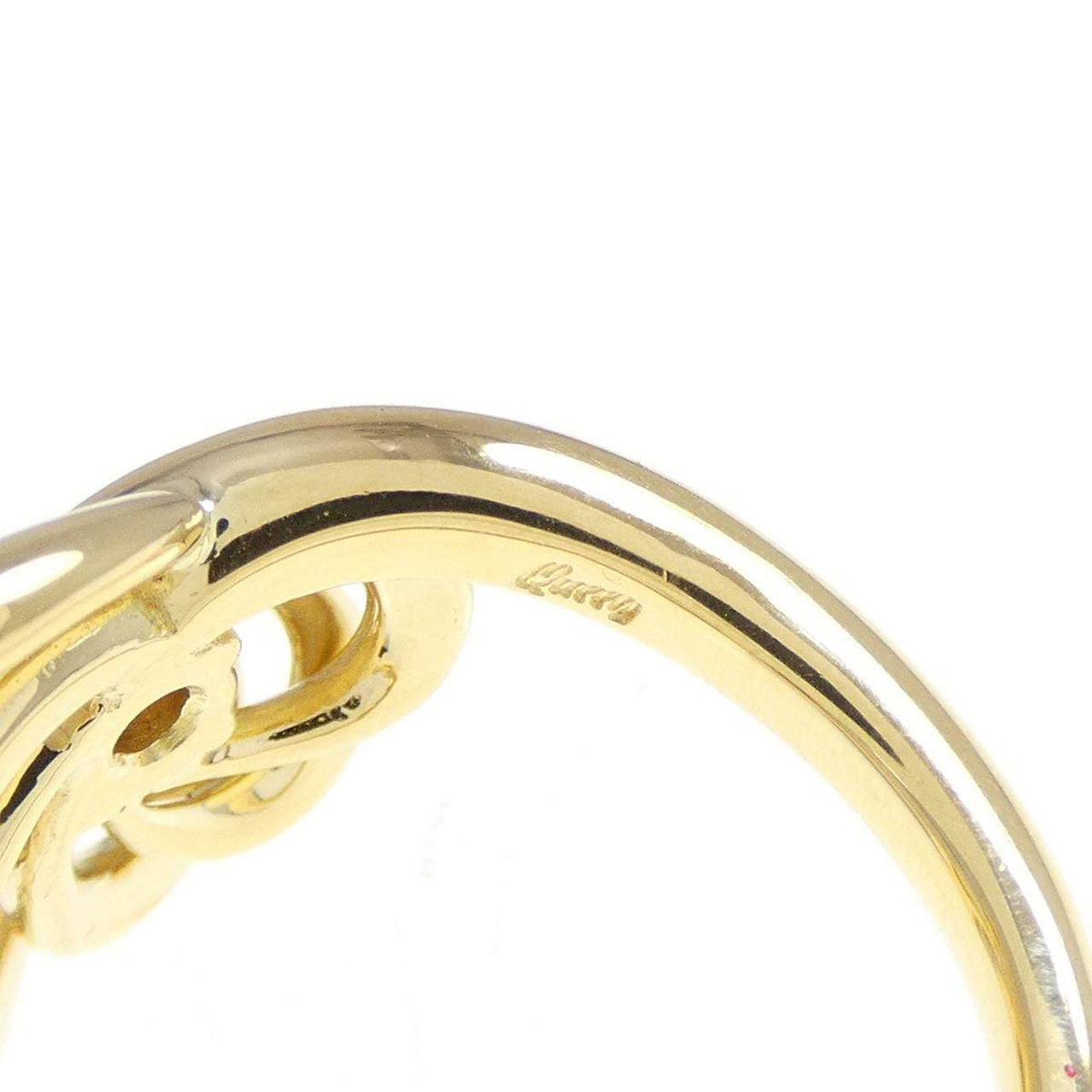 Queen 18K Yellow Gold Diamond Ring – inside band