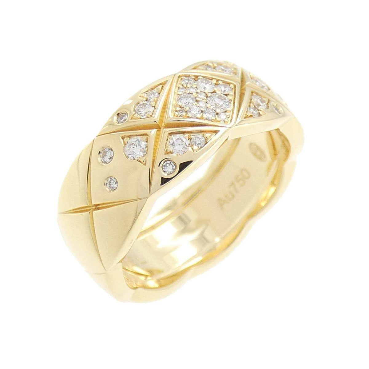 Chanel Coco Crush 18K Yellow Gold Diamond Ring – front view