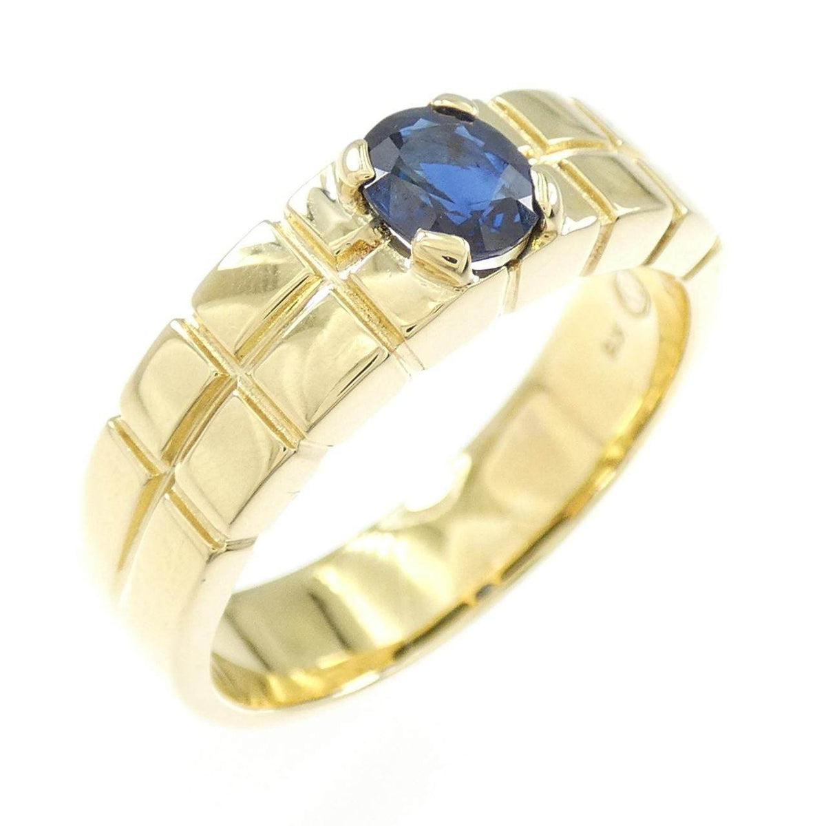 18K Yellow Gold Primabijou Sapphire Ring – front view