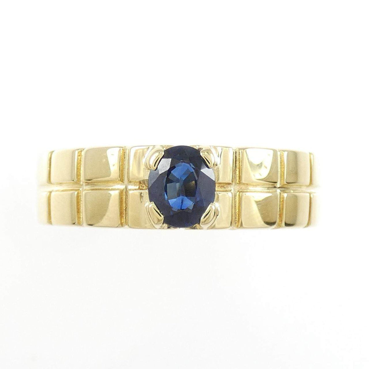 18K Yellow Gold Primabijou Sapphire Ring – side view
