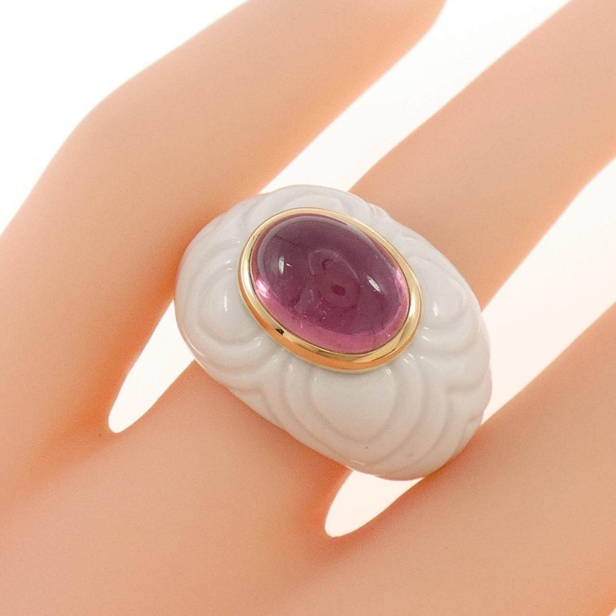 Bulgari Chandra Ceramic 18K Yellow Gold Tourmaline Ring – packaging