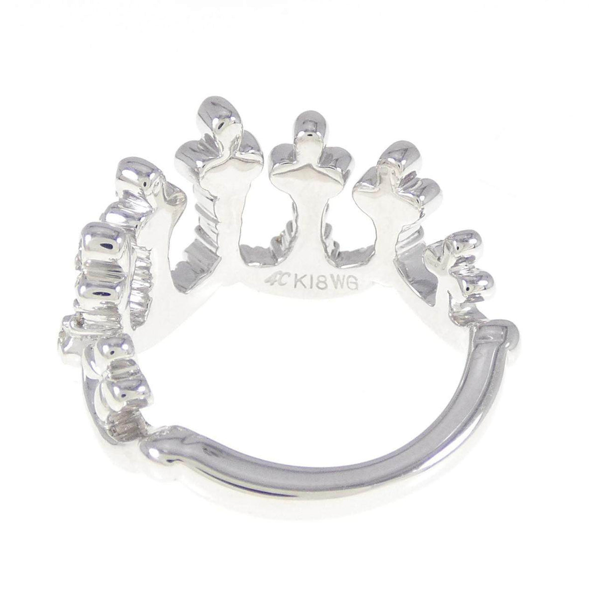 18K White Gold 4C Diamond Ring – top view