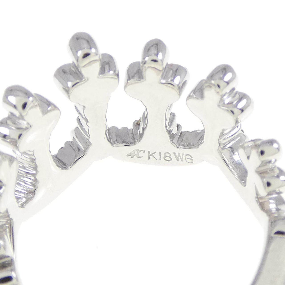 18K White Gold 4C Diamond Ring – inside band