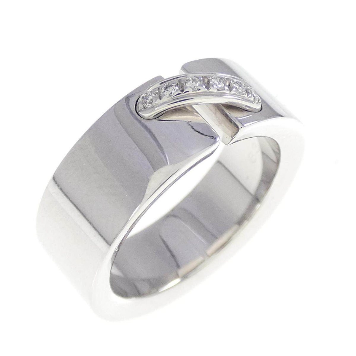 Chaumet Leanne Small 18K White Gold Diamond Ring – front view
