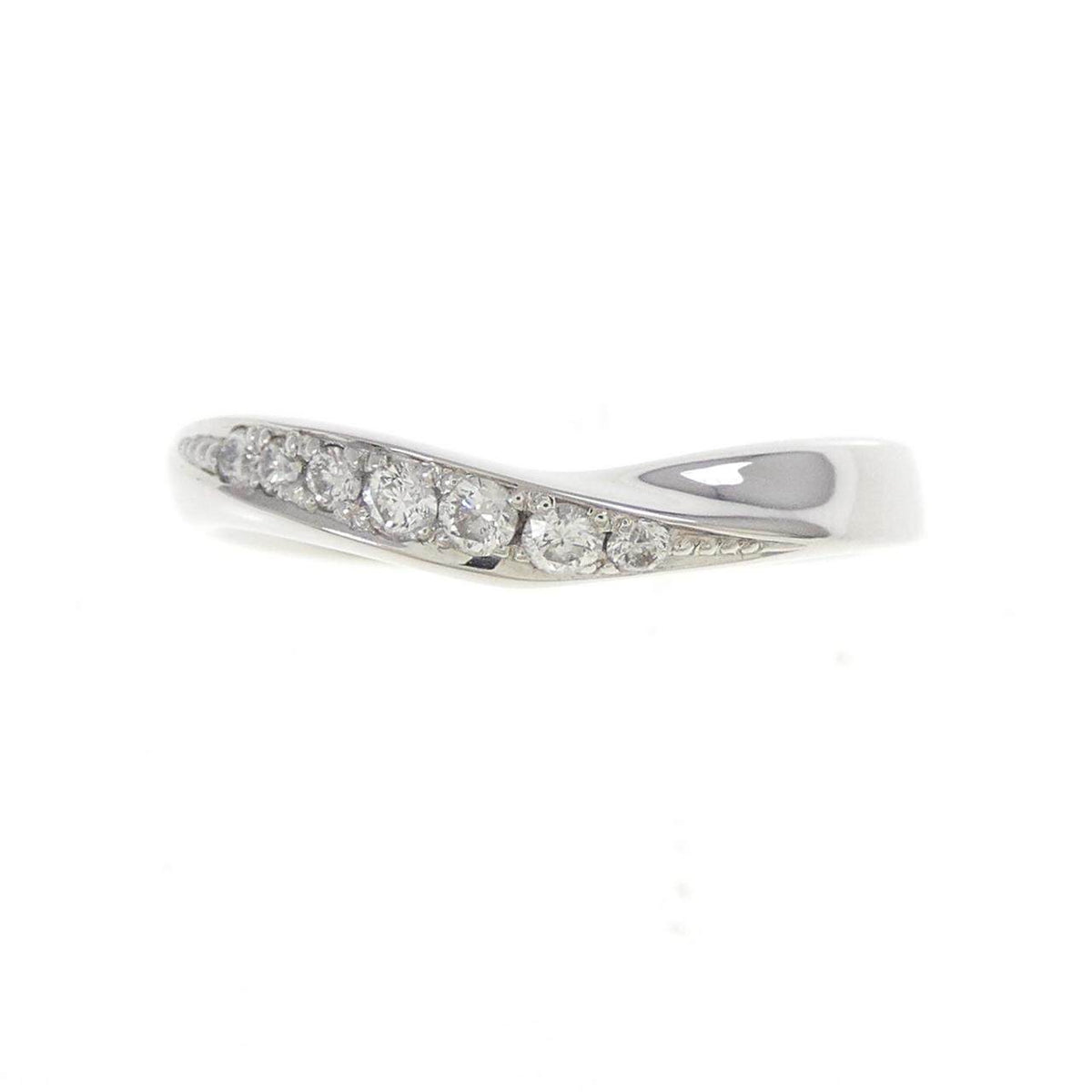 Platinum Diamond Sapphire Ring – side view