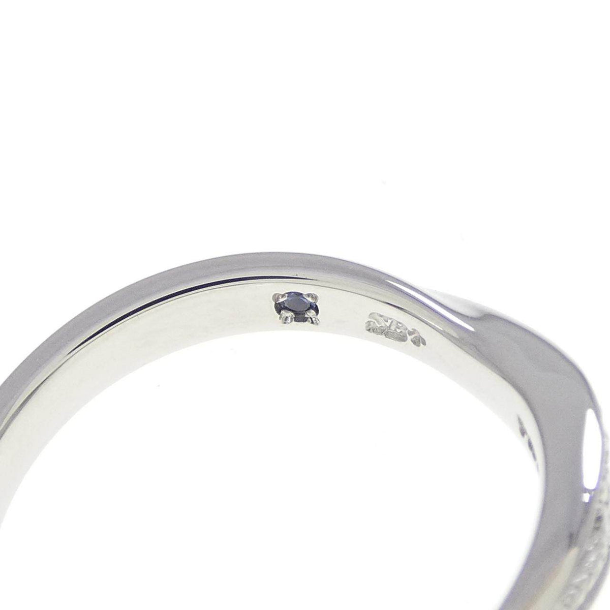 Platinum Diamond Sapphire Ring – inside band