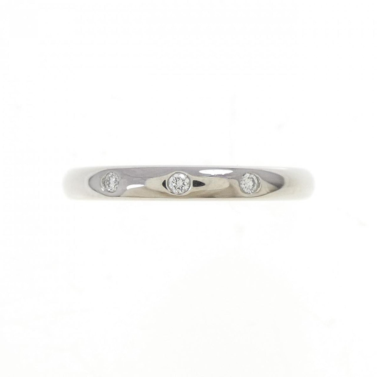 Chanel John Parisian Platinum Diamond Ring – side view