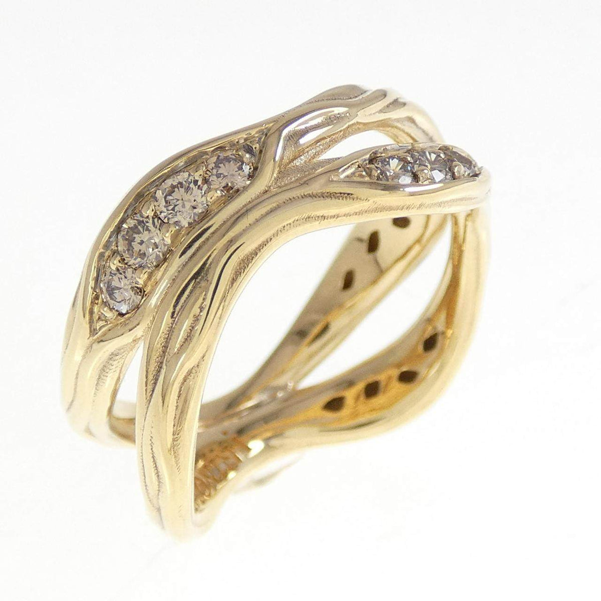 Antonini 18K Yellow Gold Diamond Ring – front view
