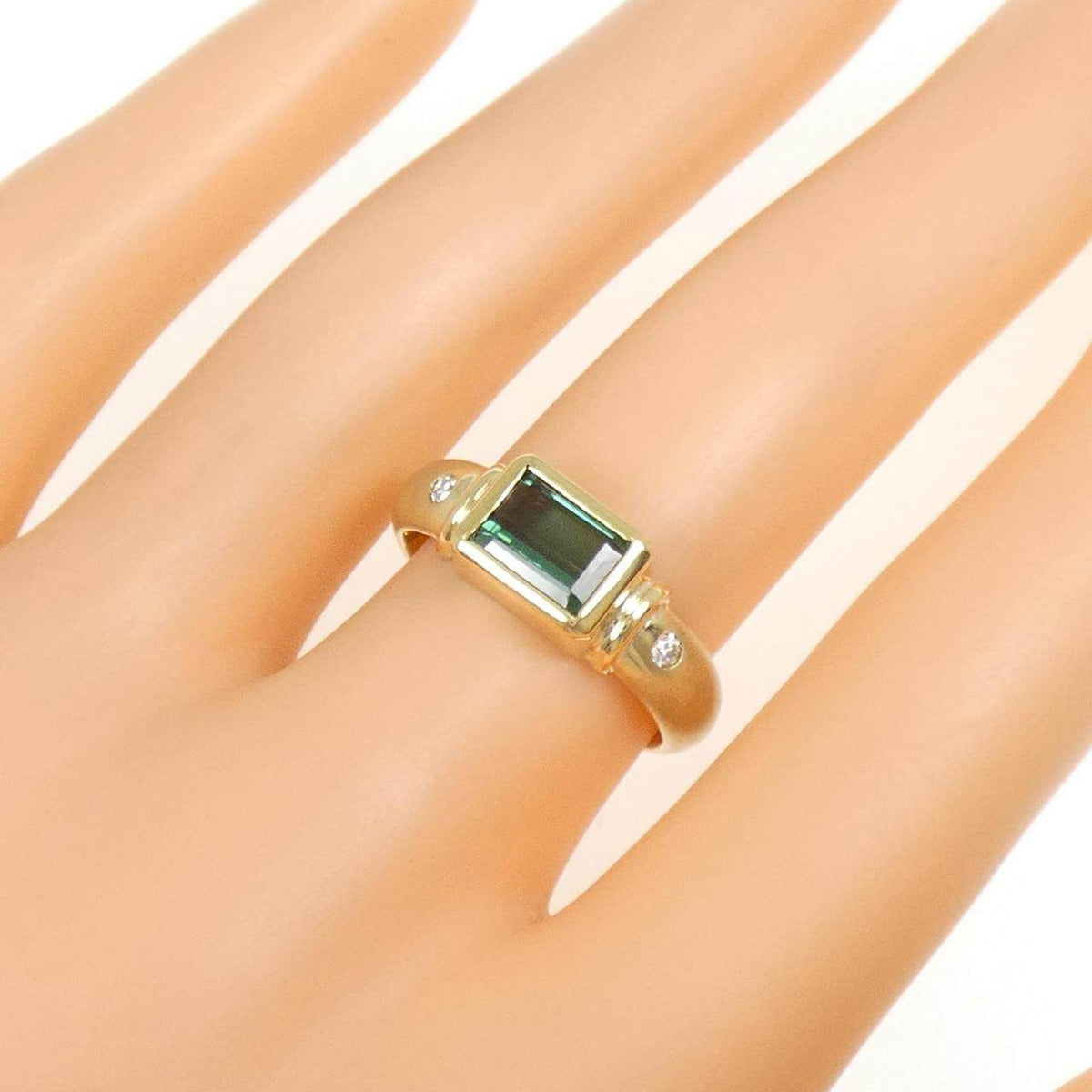 Hisa Kenji 18K Yellow Gold Tourmaline Diamond Ring – packaging