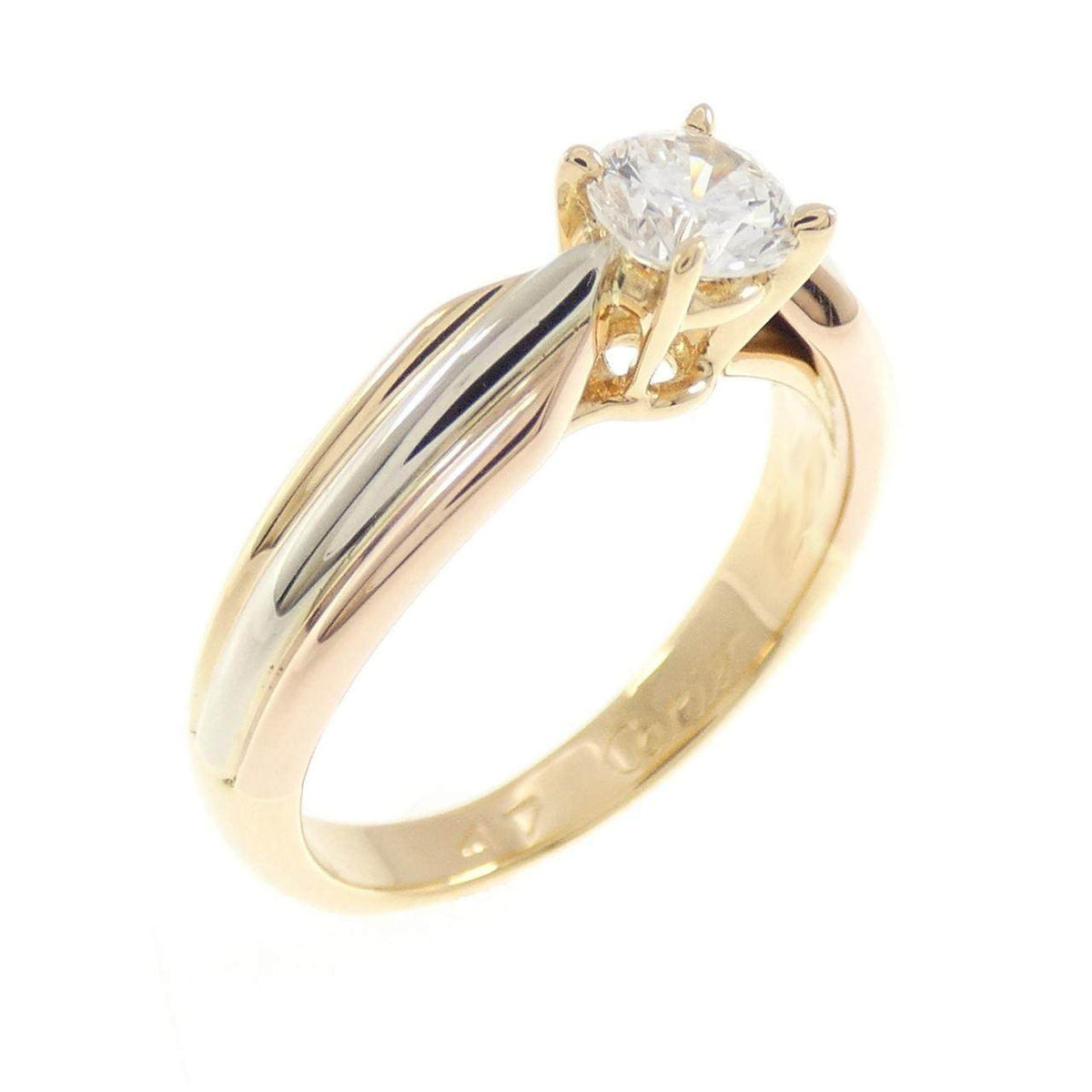 Cartier Trinity 18K Yellow Gold Diamond Solitaire Ring – front view