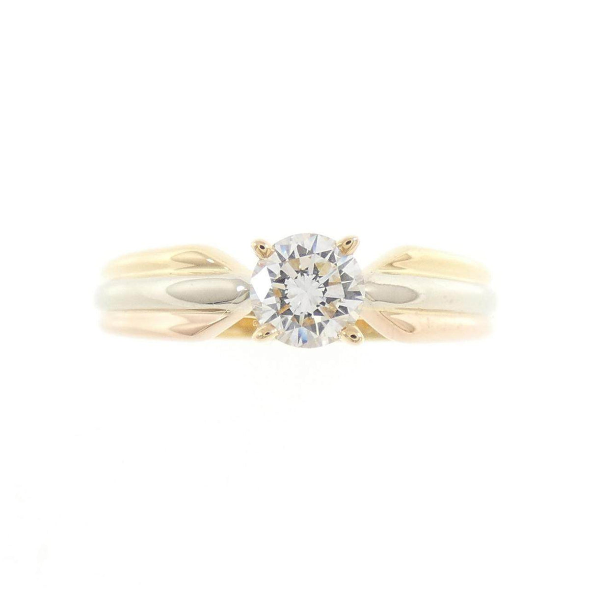 Cartier Trinity 18K Yellow Gold Diamond Solitaire Ring – side view