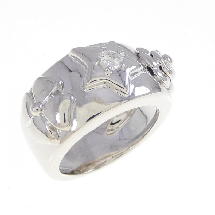 Chanel Three Symbols 18K White Gold Diamond Ring – front view