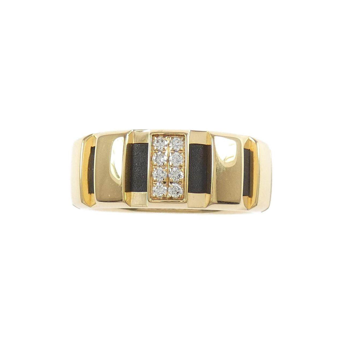 Chaumet Class One 18K Yellow Gold Diamond Ring – side view