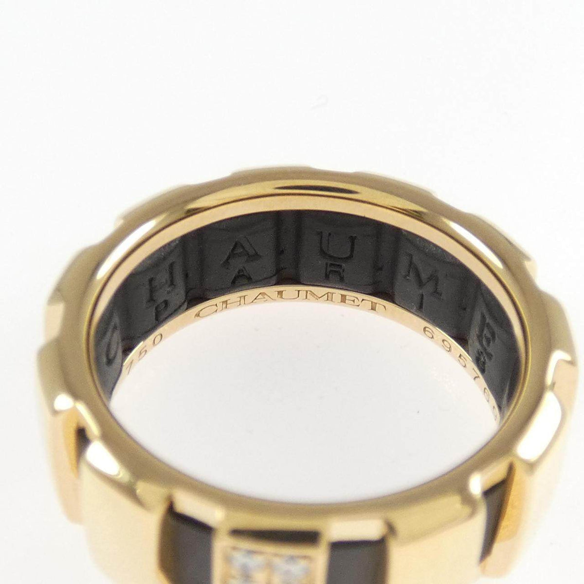 Chaumet Class One 18K Yellow Gold Diamond Ring – inside band