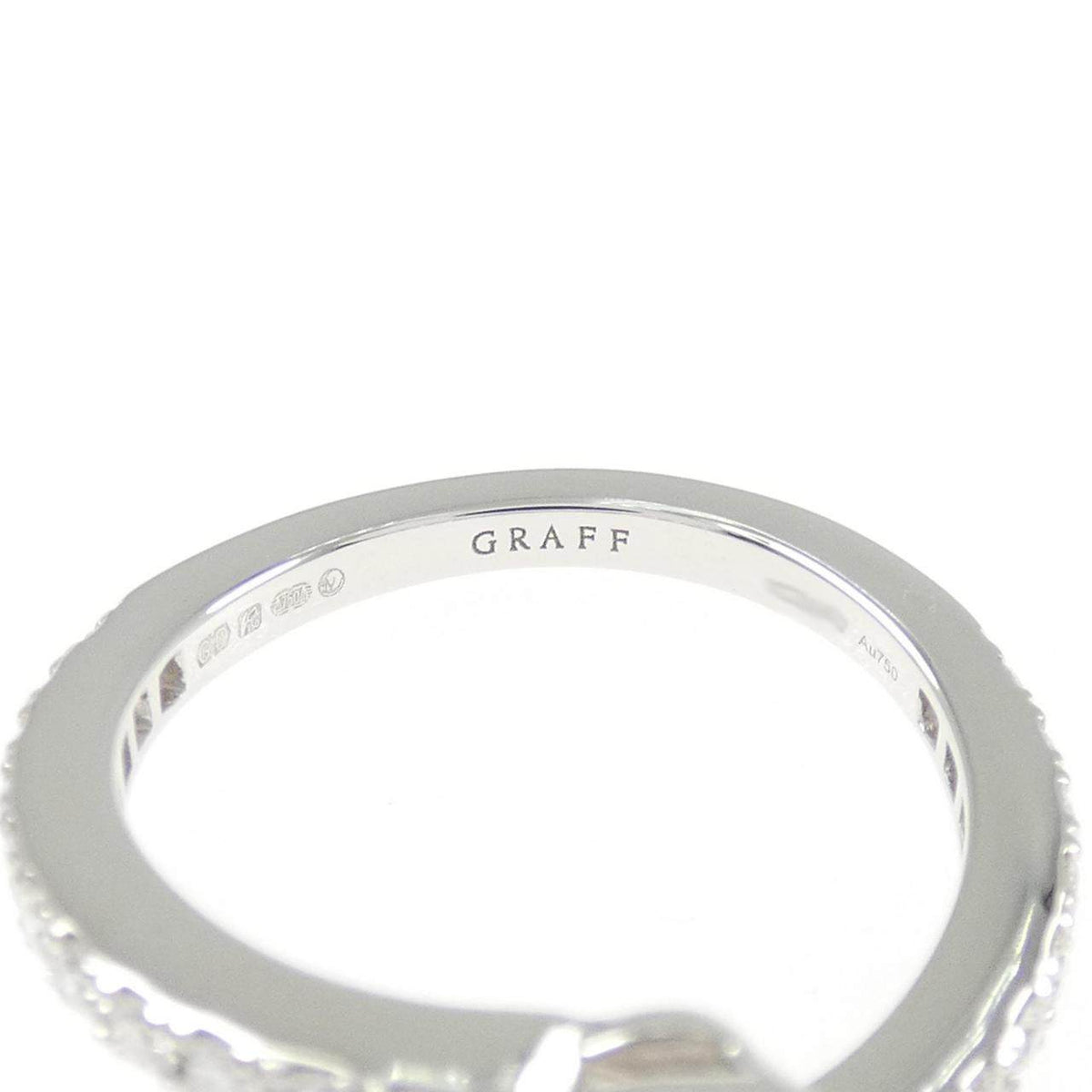 Graff Duet Wraparound 18K White Gold Diamond Ring – inside band
