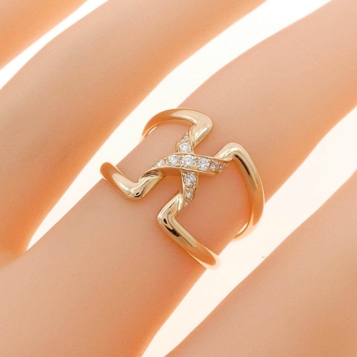 Chaumet Liens Openwork 18K Rose Gold Diamond Ring – packaging