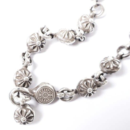 Chrome Hearts Filigree Cross Xsm Cross Ball Chain Sterling Silver Necklace – image 9