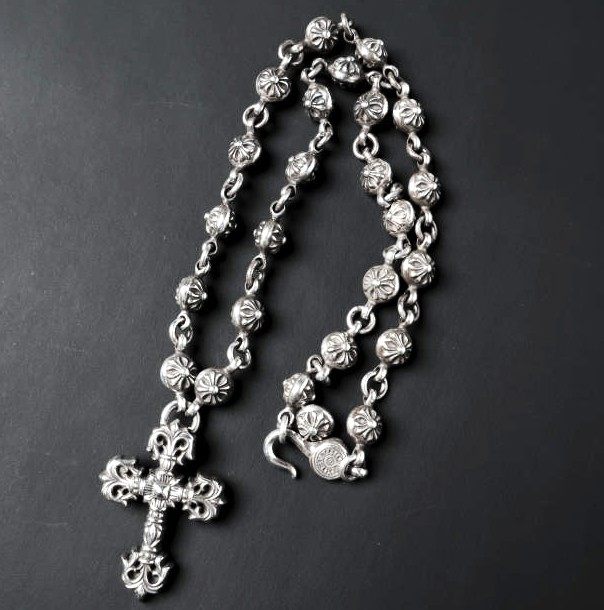 Chrome Hearts Filigree Cross Xsm Cross Ball Chain Sterling Silver Necklace – image 11