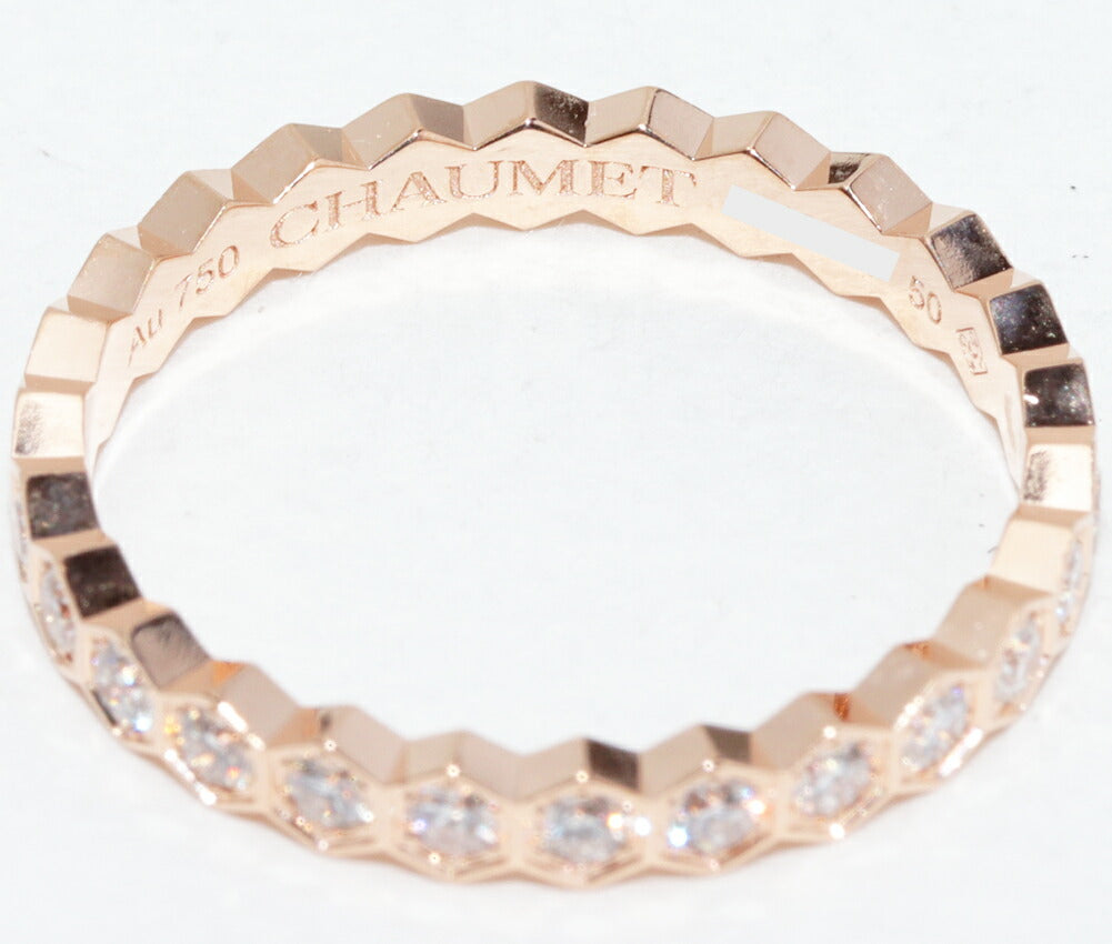 Chaumet Bee My Love 18K Rose Gold Diamond Ring – inside band