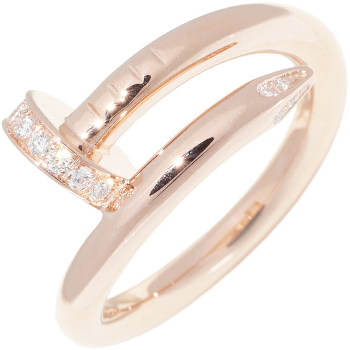 Cartier Juste Un Clou 18K Rose Gold Diamond Ring – front view