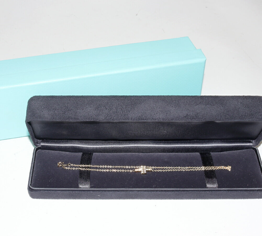 Tiffany & Co. T Two 18K Yellow Gold Diamond Bracelet – clasp detail