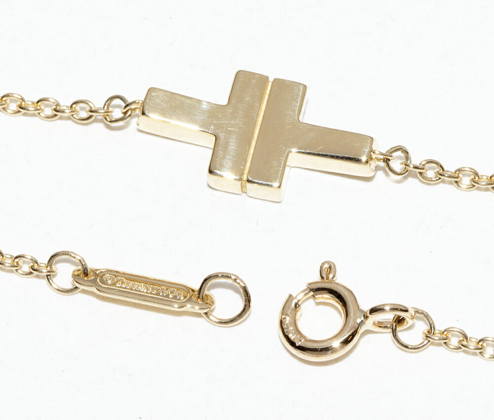 Tiffany & Co. T Two 18K Yellow Gold Diamond Bracelet – on the wrist