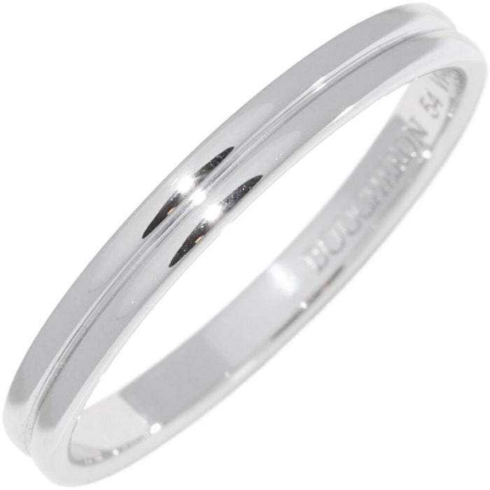 Boucheron Godron Platinum Ring – front view