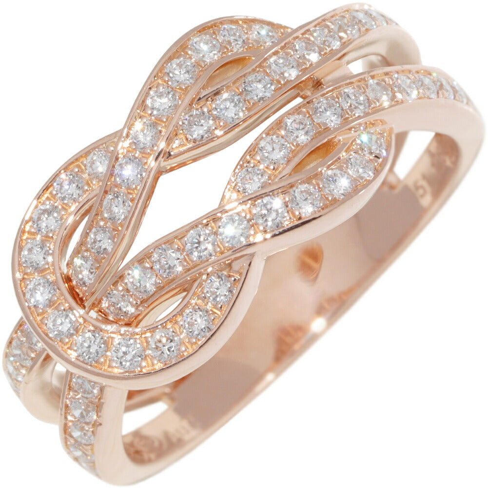FRED Chance Infinie 18K Rose Gold Diamond Ring – front view