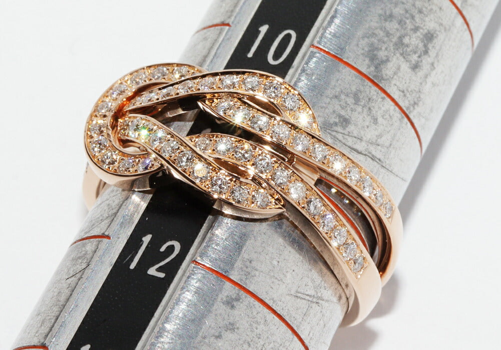 FRED Chance Infinie 18K Rose Gold Diamond Ring – side view