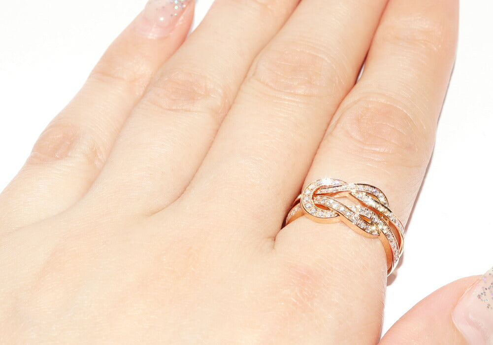 FRED Chance Infinie 18K Rose Gold Diamond Ring – alternate view