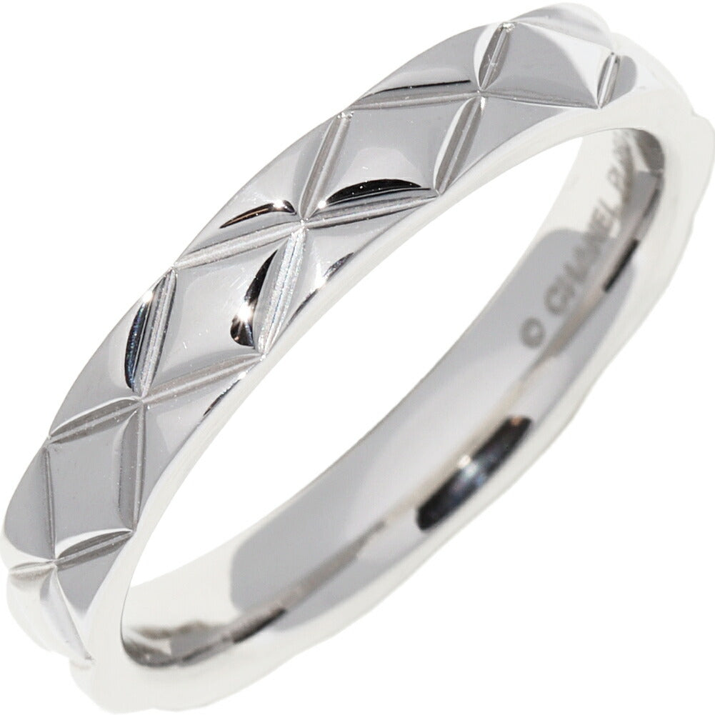Chanel Matelasse Platinum Ring – front view
