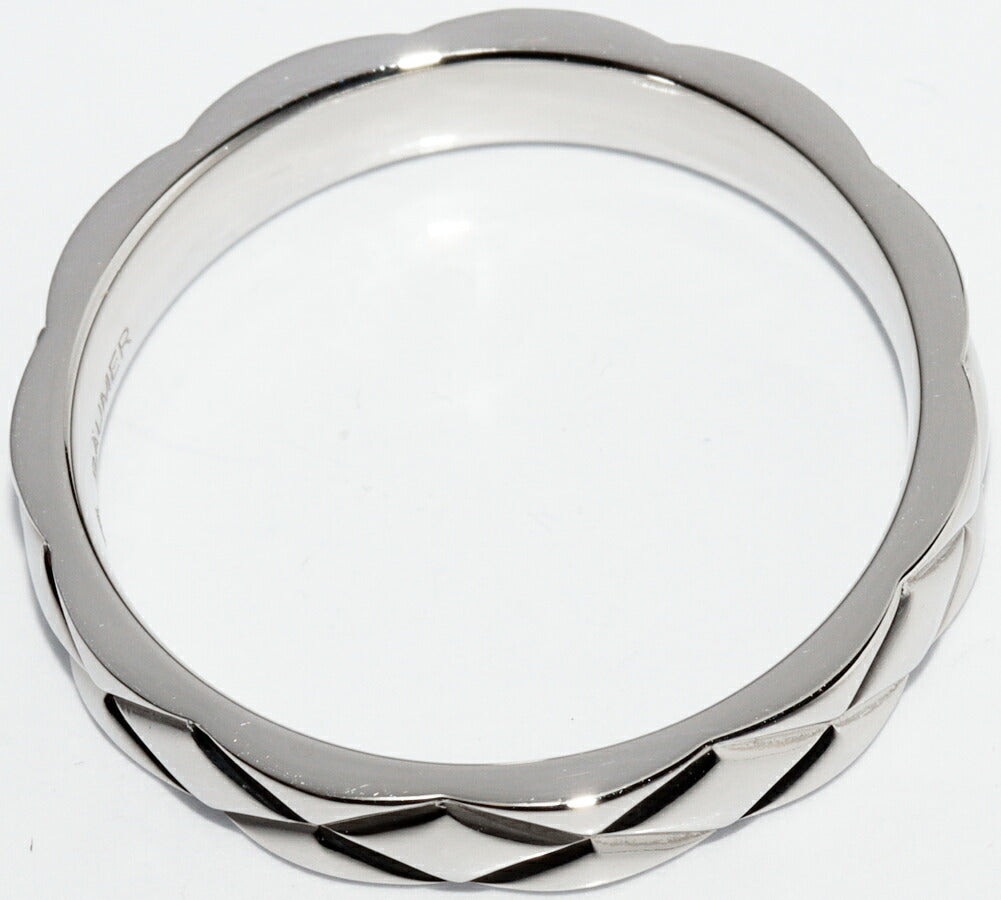 Chanel Matelasse Platinum Ring – top view