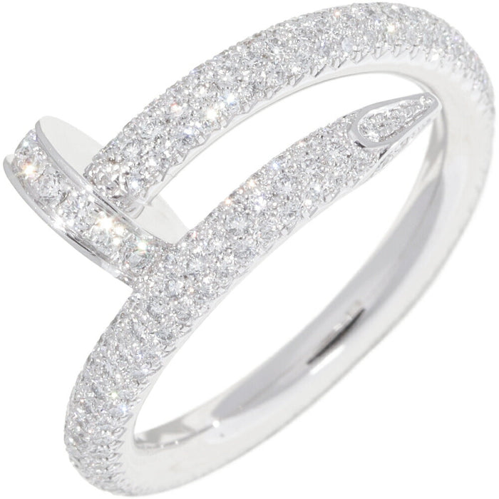 Cartier Juste Un Clou 18K White Gold Diamond Ring – front view