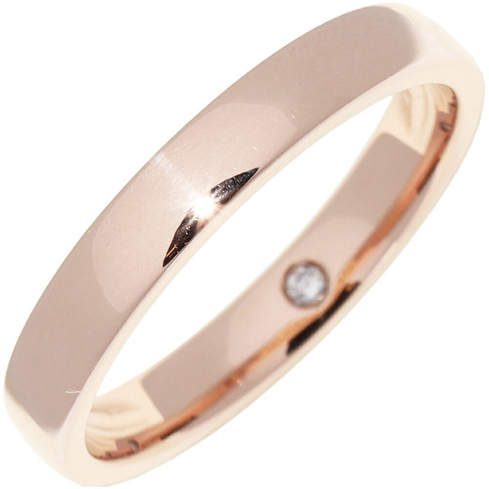 Chaumet Liens Evidence 18K Rose Gold Diamond Wedding Ring – front view