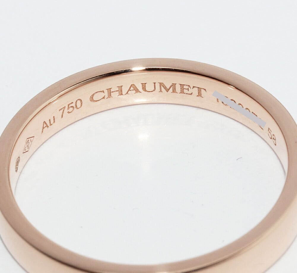 Chaumet Liens Evidence 18K Rose Gold Diamond Wedding Ring – inside band