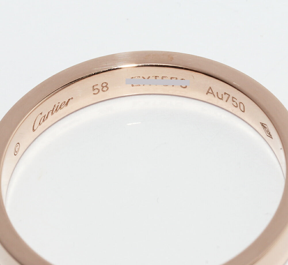 Cartier C De Cartier Engraved 18K Rose Gold Ring – inside band