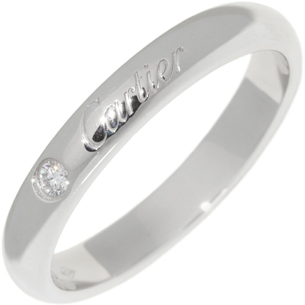 Cartier C De Cartier Platinum Diamond Ring – front view