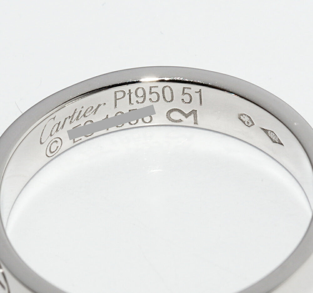 Cartier Love Platinum Ring – inside band