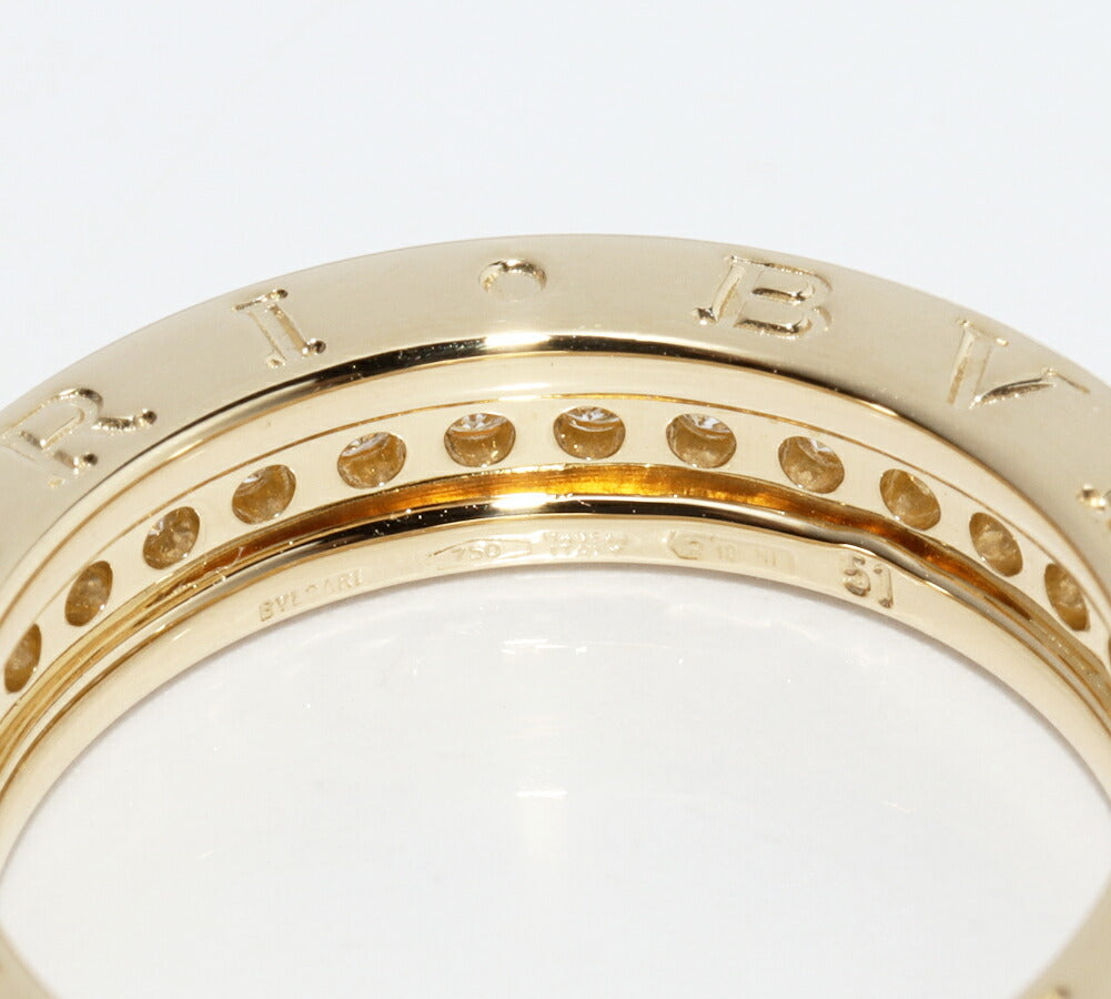 Bulgari B.zero1 18K Yellow Gold Diamond Ring – inside band