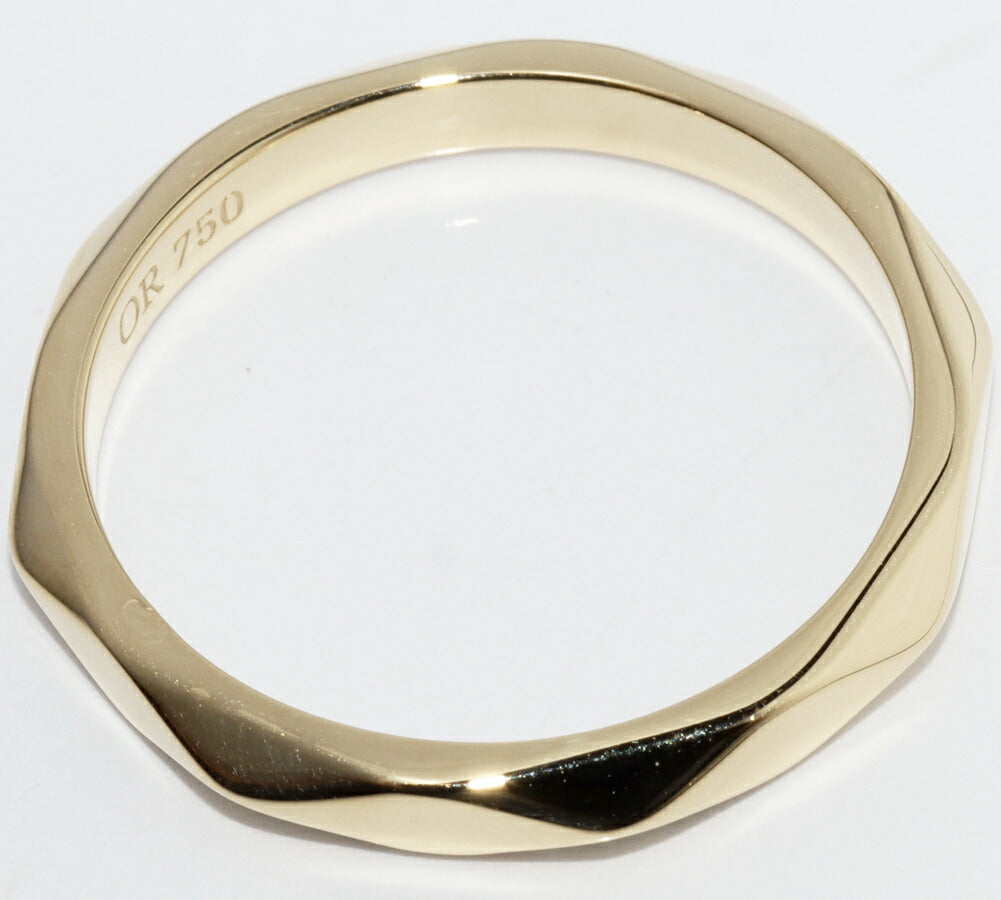 Boucheron Facette 18K Yellow Gold Ring – top view