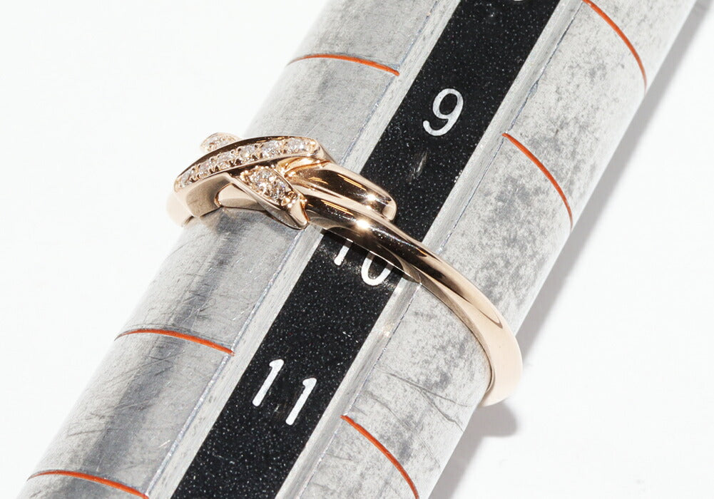 Chaumet Jeux de Liens 18K Rose Gold Diamond Ring – side view