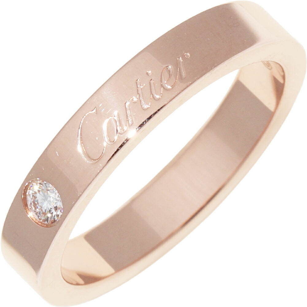 Cartier C De Cartier 18K Rose Gold Diamond Ring – front view