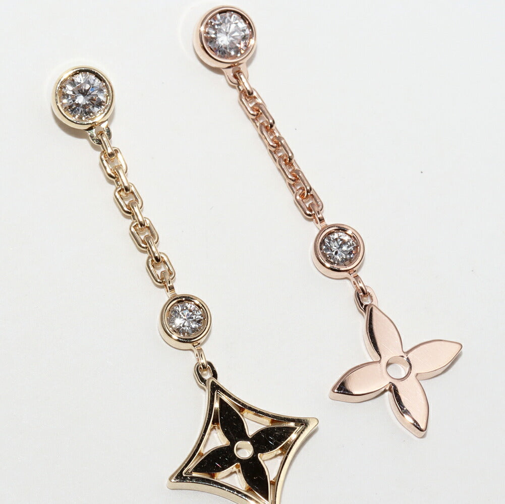 Louis Vuitton Monogram Idylle Three 18K Yellow Gold Diamond Earrings – packaging