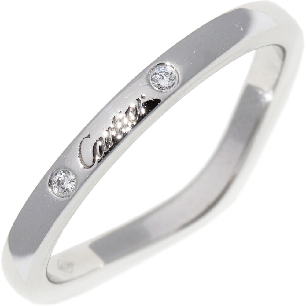 Cartier Ballerine Platinum Diamond Wedding Ring – front view
