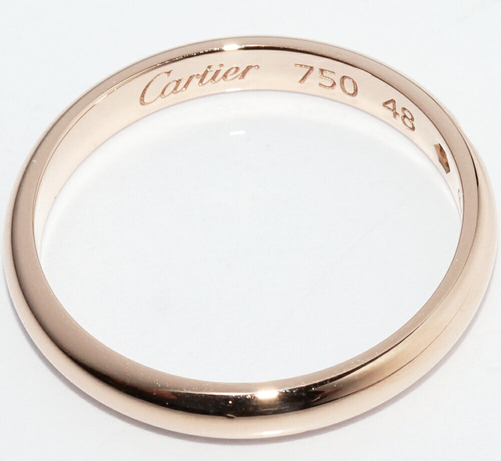 Cartier 1895 18K Rose Gold Diamond Wedding Ring – top view